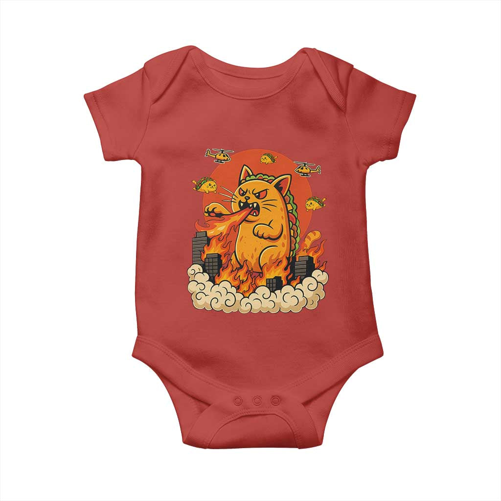 Tacocat Monster Baby Onesie Funny Cats Taco Lovers TS14 Red Print Your Wear