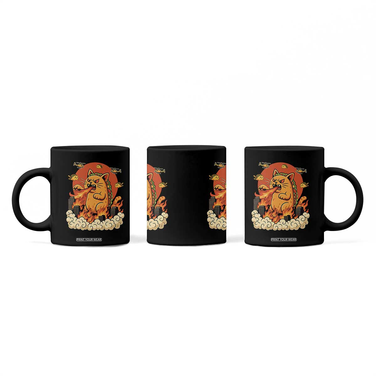 Tacocat Monster Coffee Mug Funny Cats Taco Lovers TS14 Print Your Wear