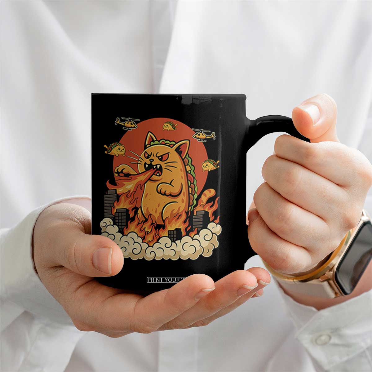 Tacocat Monster Coffee Mug Funny Cats Taco Lovers TS14 Print Your Wear