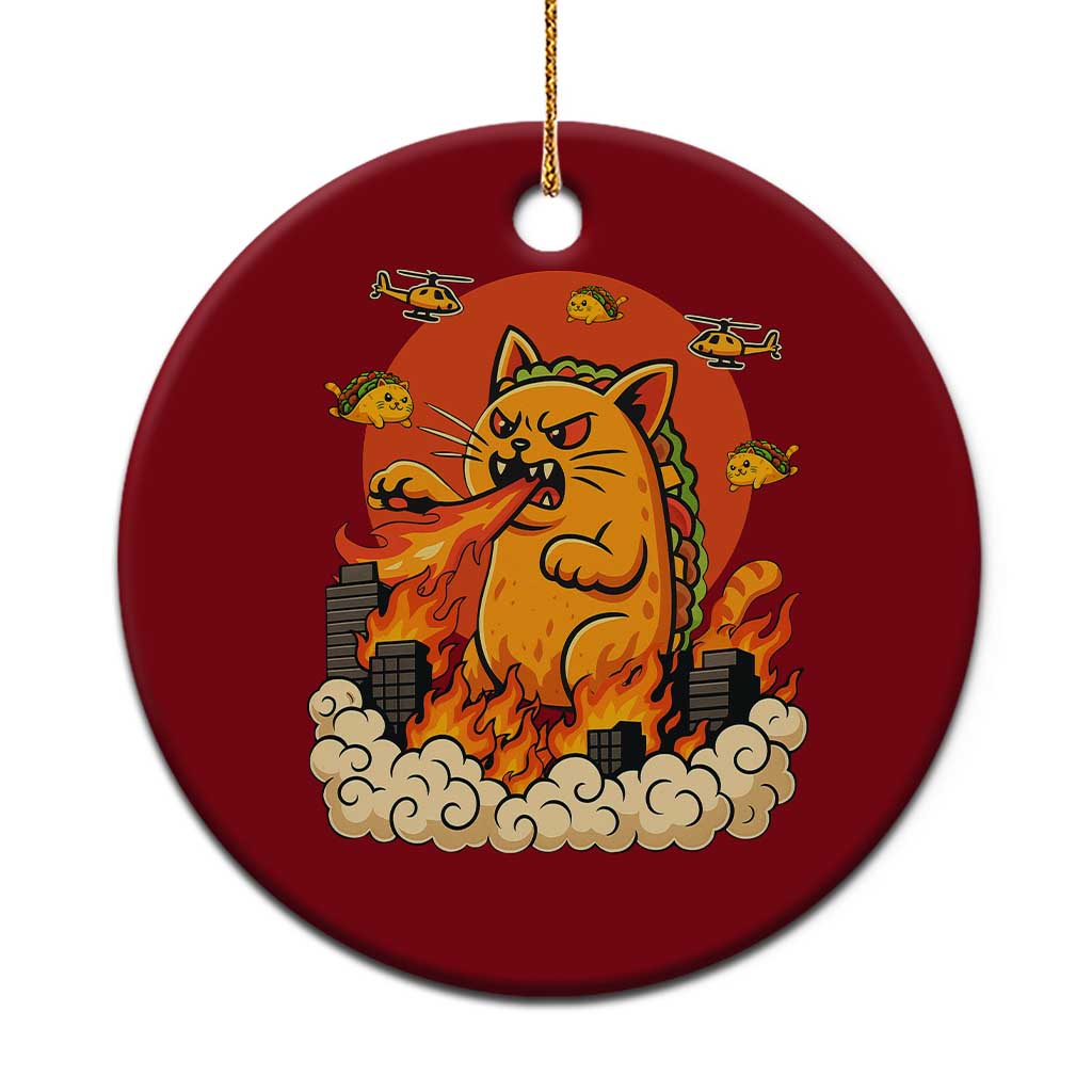 Tacocat Monster Ceramic Ornament Funny Cats Taco Lovers TS14 1pc Red Print Your Wear