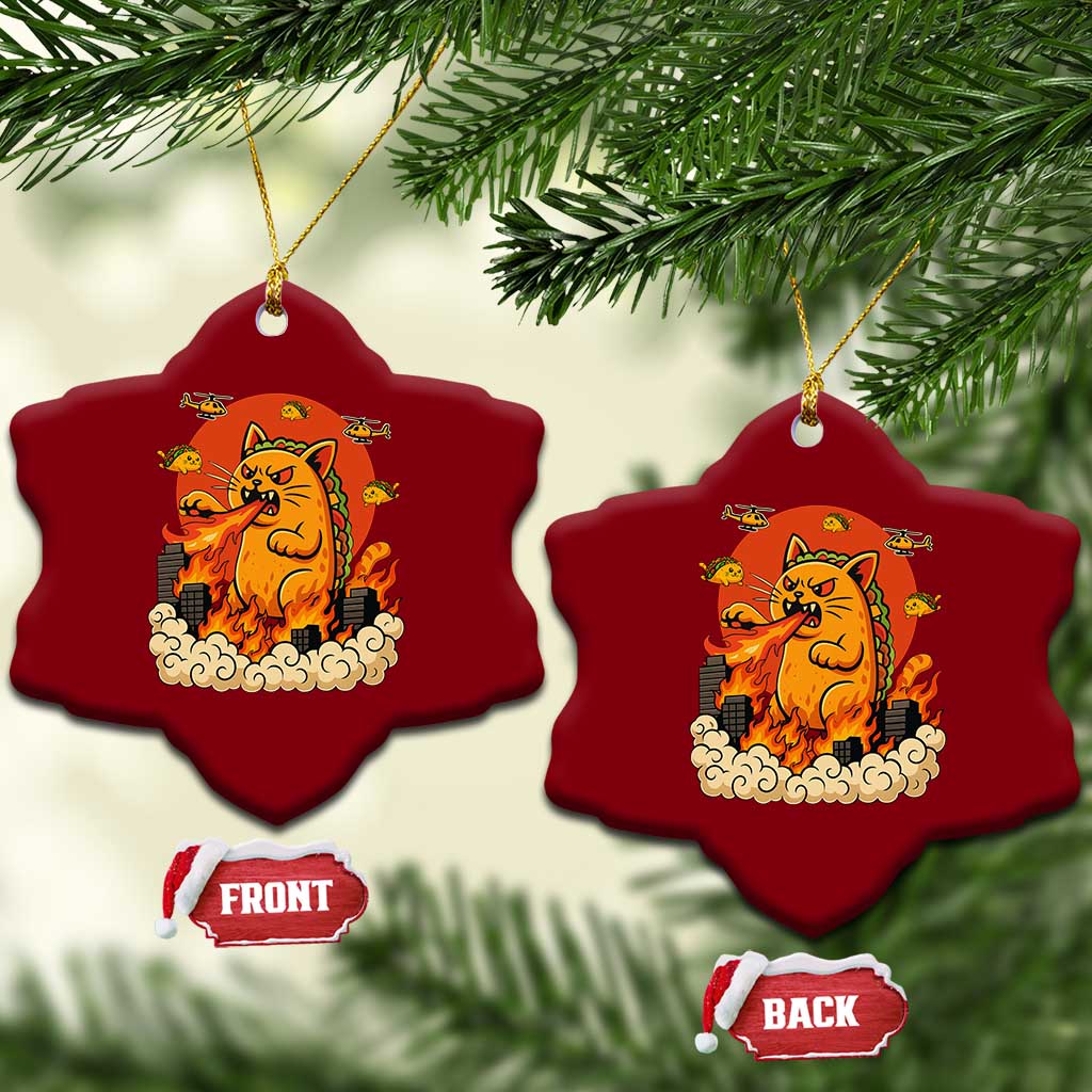 Tacocat Monster Ceramic Ornament Funny Cats Taco Lovers TS14 Print Your Wear
