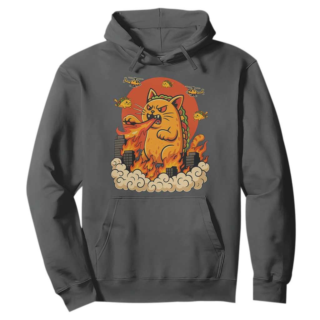 Tacocat Monster Hoodie Funny Cats Taco Lovers TS14 Dark Heather Print Your Wear