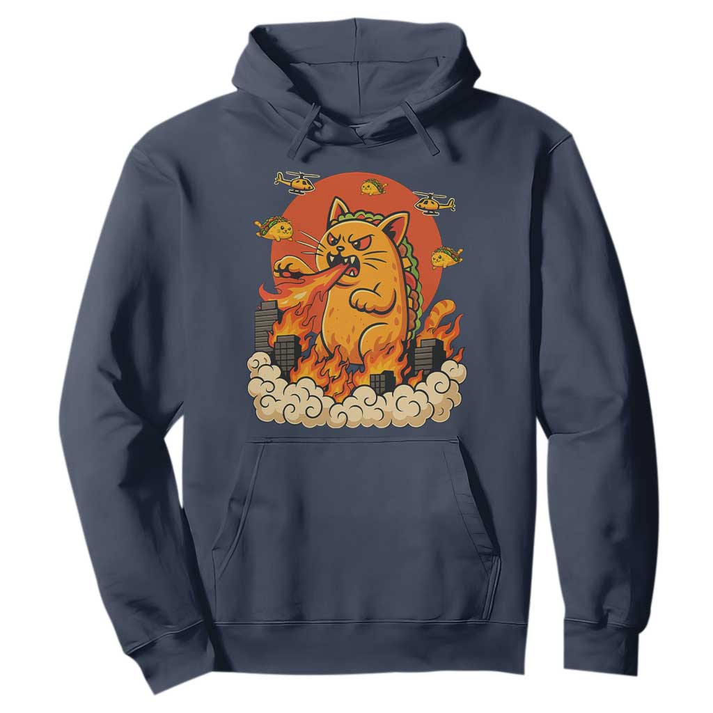 Tacocat Monster Hoodie Funny Cats Taco Lovers TS14 Navy Print Your Wear