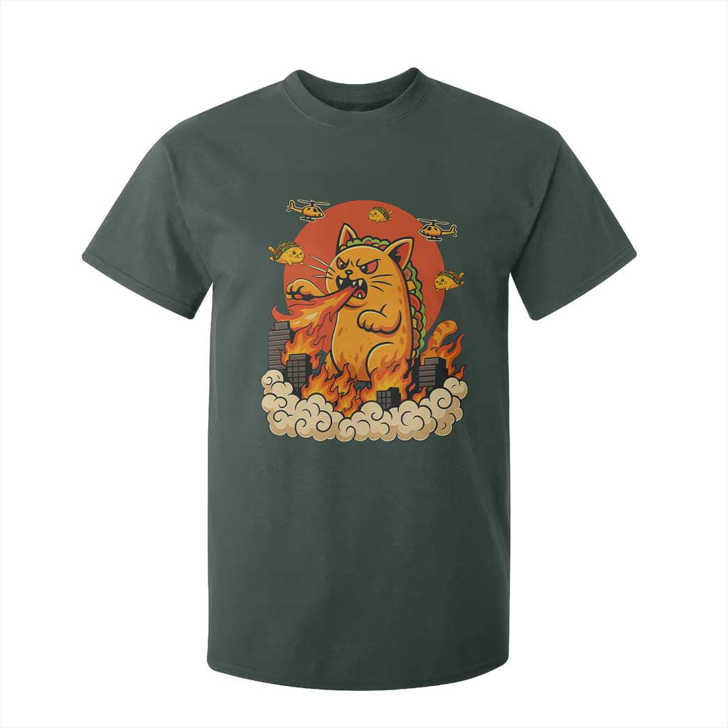 Tacocat Monster T Shirt For Kid Funny Cats Taco Lovers TS14 Dark Forest Green Print Your Wear