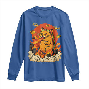 Tacocat Monster Long Sleeve Shirt Funny Cats Taco Lovers TS14 Royal Blue Print Your Wear