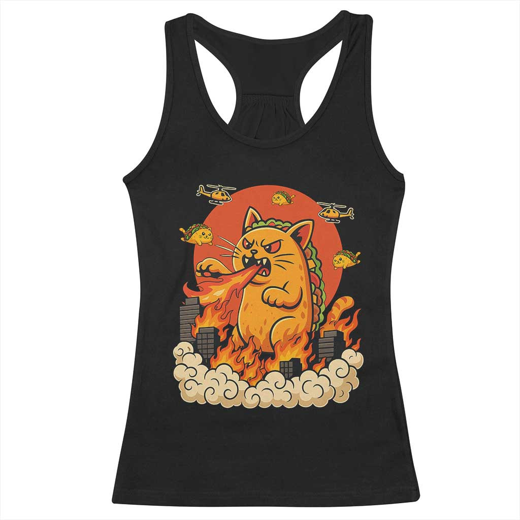 Tacocat Monster Racerback Tank Top Funny Cats Taco Lovers TS14 Black Print Your Wear