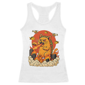 Tacocat Monster Racerback Tank Top Funny Cats Taco Lovers TS14 White Print Your Wear