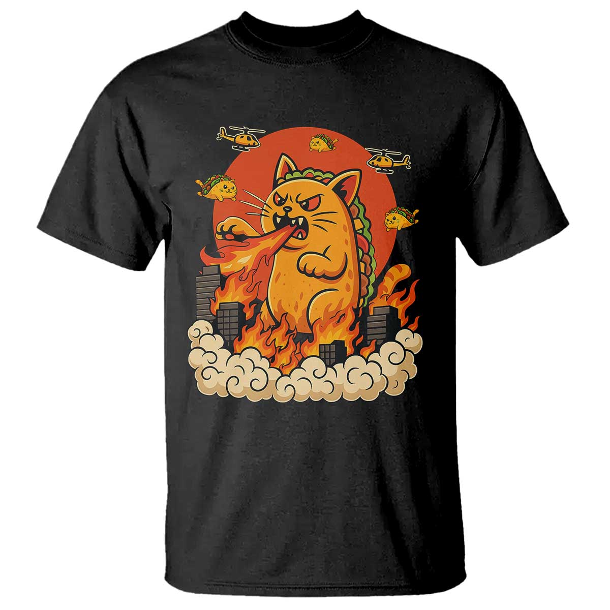 Tacocat Monster T Shirt Funny Cats Taco Lovers TS14 Black Print Your Wear