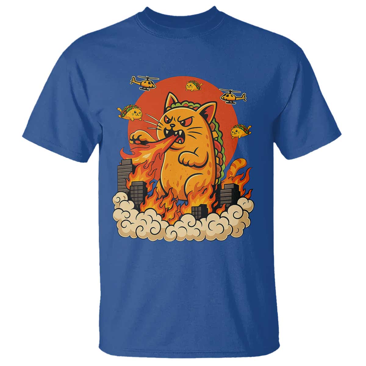 Tacocat Monster T Shirt Funny Cats Taco Lovers TS14 Royal Blue Print Your Wear