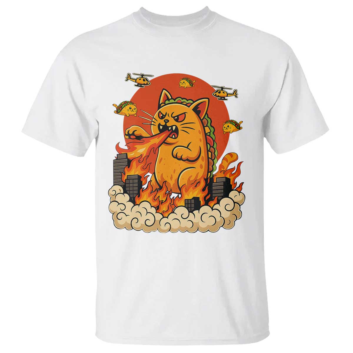 Tacocat Monster T Shirt Funny Cats Taco Lovers TS14 White Print Your Wear
