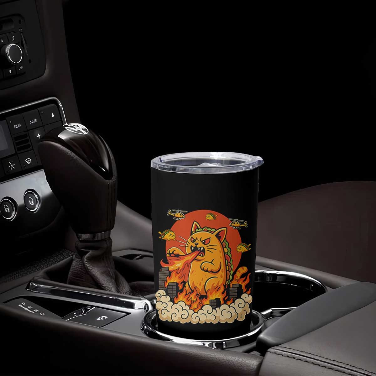 Tacocat Monster Tumbler Cup Funny Cats Taco Lovers TS14 Print Your Wear