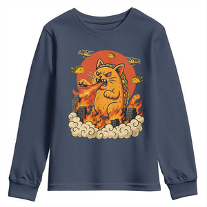 Tacocat Monster Youth Sweatshirt Funny Cats Taco Lovers TS14 Navy Print Your Wear