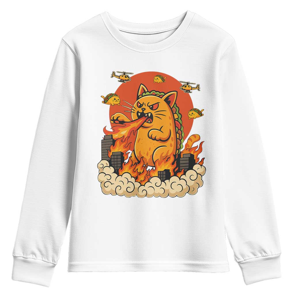 Tacocat Monster Youth Sweatshirt Funny Cats Taco Lovers TS14 White Print Your Wear