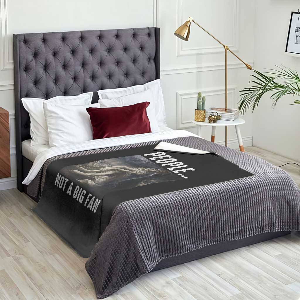 Funny Alpha Wolf Meme Throw Blanket Sarcastic People Not A Big Fan TS14 Print Your Wear