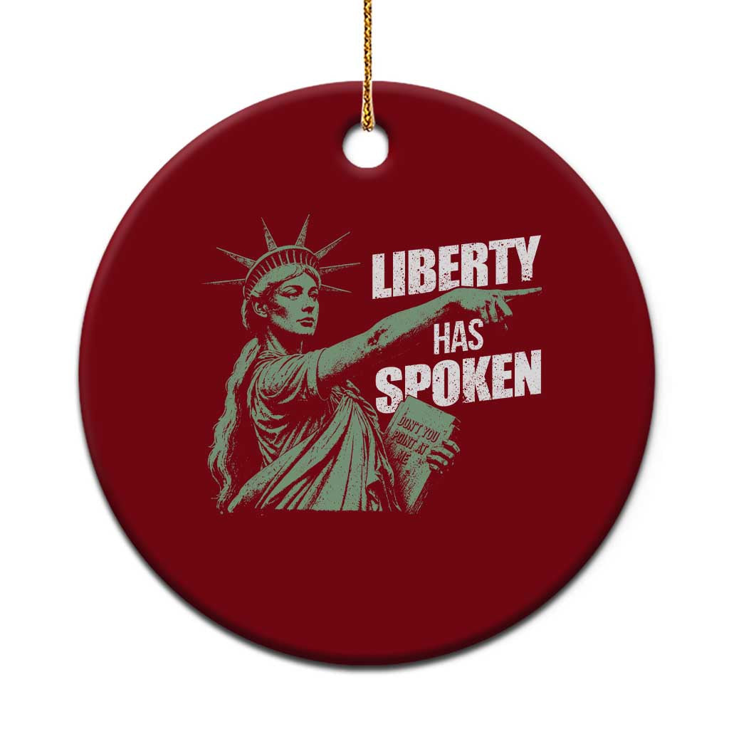 Funny Basketball Point God Liberty Meme Ceramic Ornament Has Spoken Patriotic USA TS14 1pc Red Print Your Wear