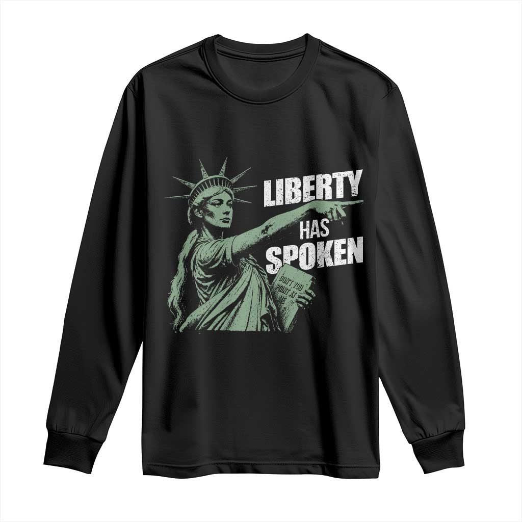 Funny Basketball Point God Liberty Meme Long Sleeve Shirt Has Spoken Patriotic USA TS14 Black Print Your Wear