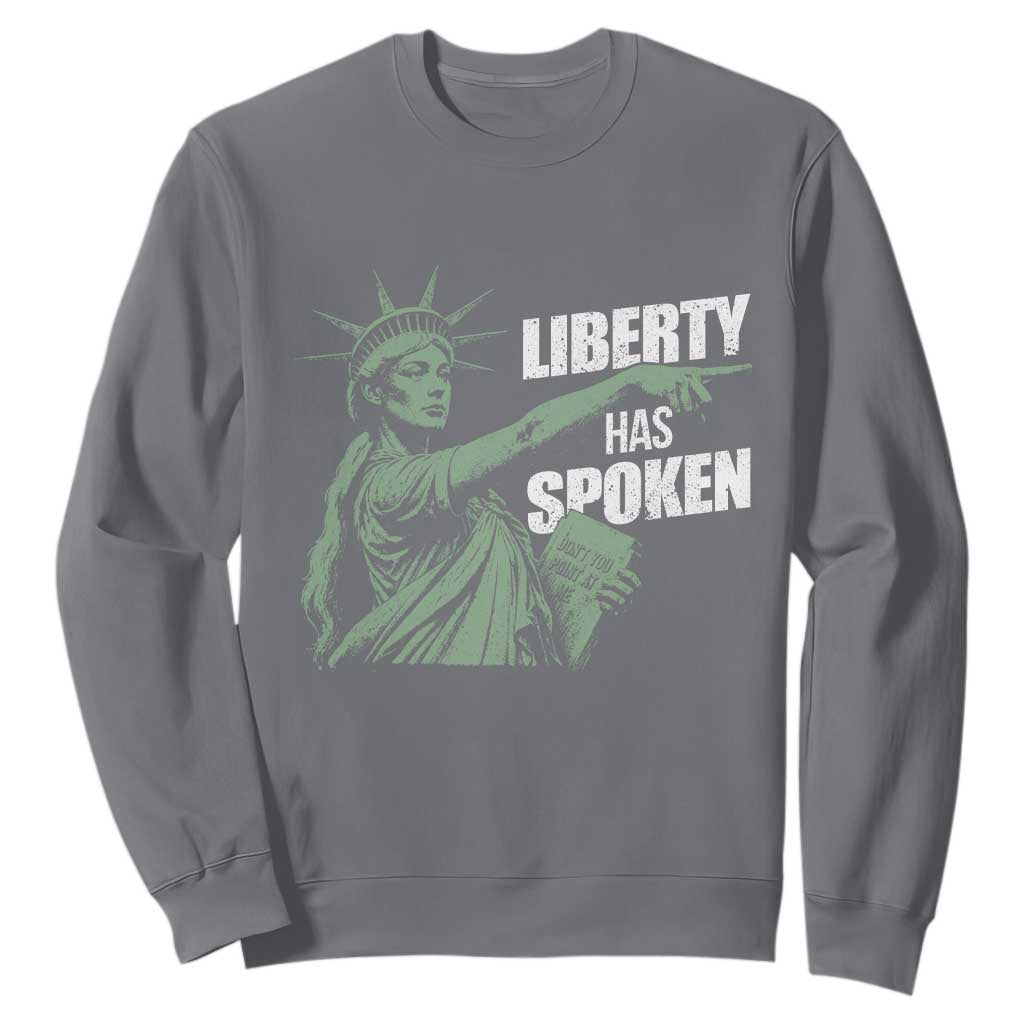Funny Basketball Point God Liberty Meme Sweatshirt Has Spoken Patriotic USA TS14 Charcoal Print Your Wear