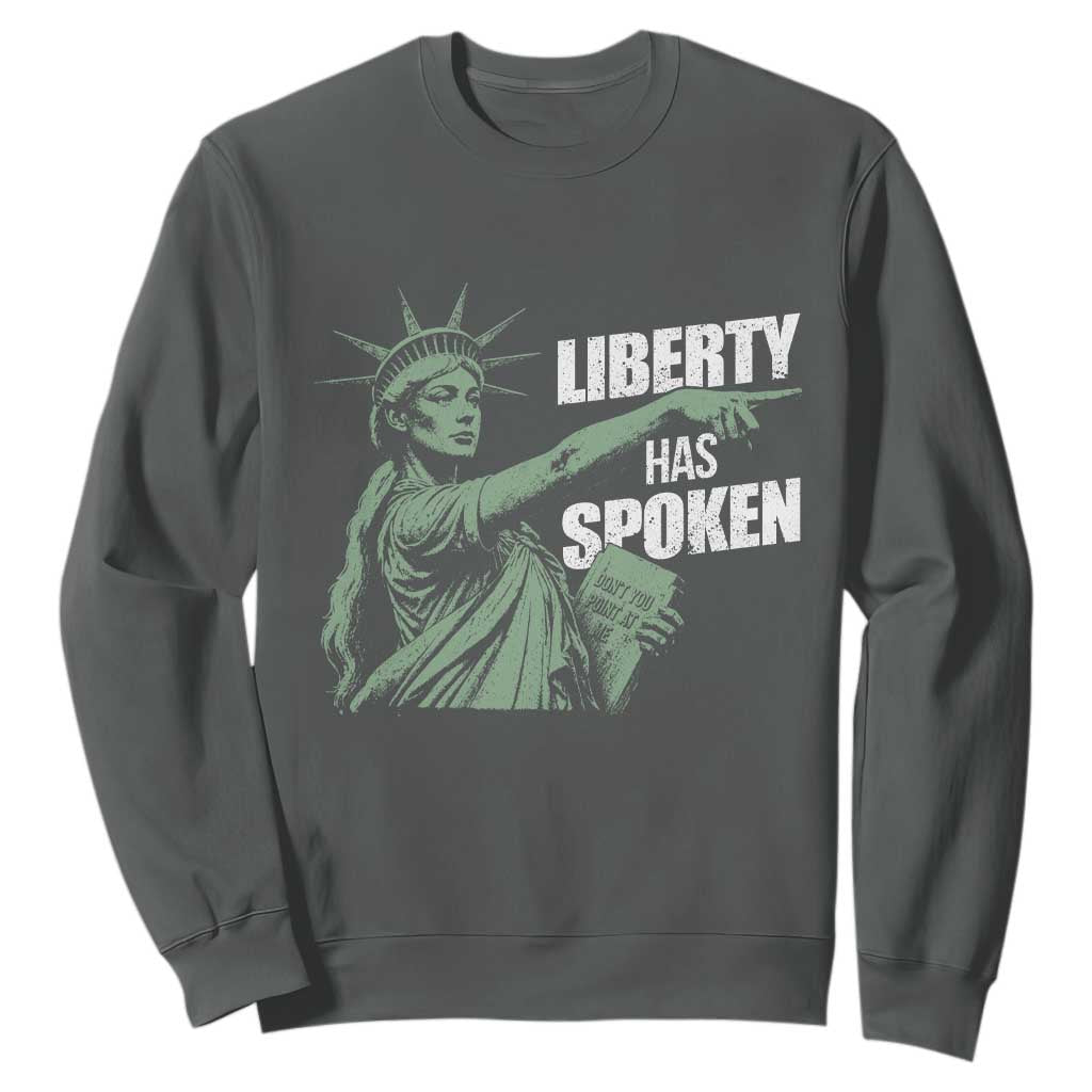 Funny Basketball Point God Liberty Meme Sweatshirt Has Spoken Patriotic USA TS14 Dark Heather Print Your Wear