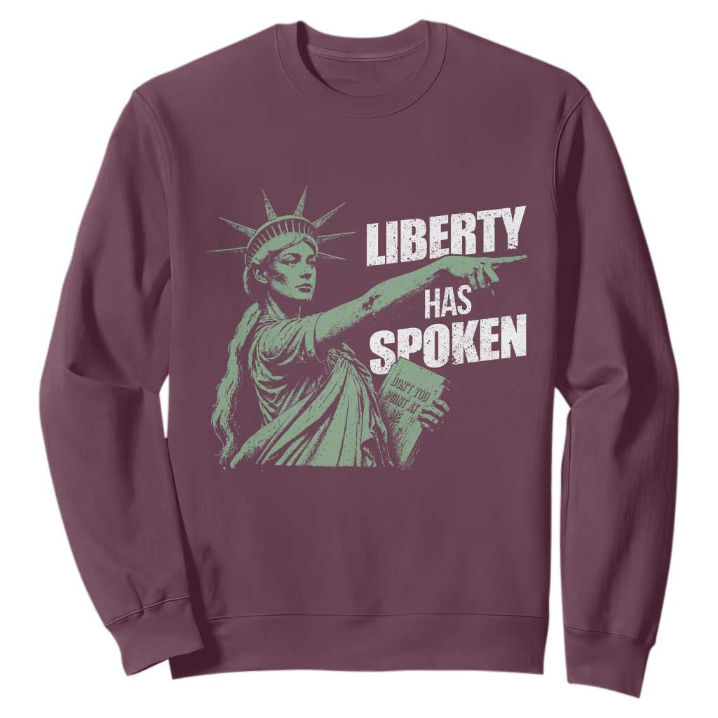 Funny Basketball Point God Liberty Meme Sweatshirt Has Spoken Patriotic USA TS14 Maroon Print Your Wear