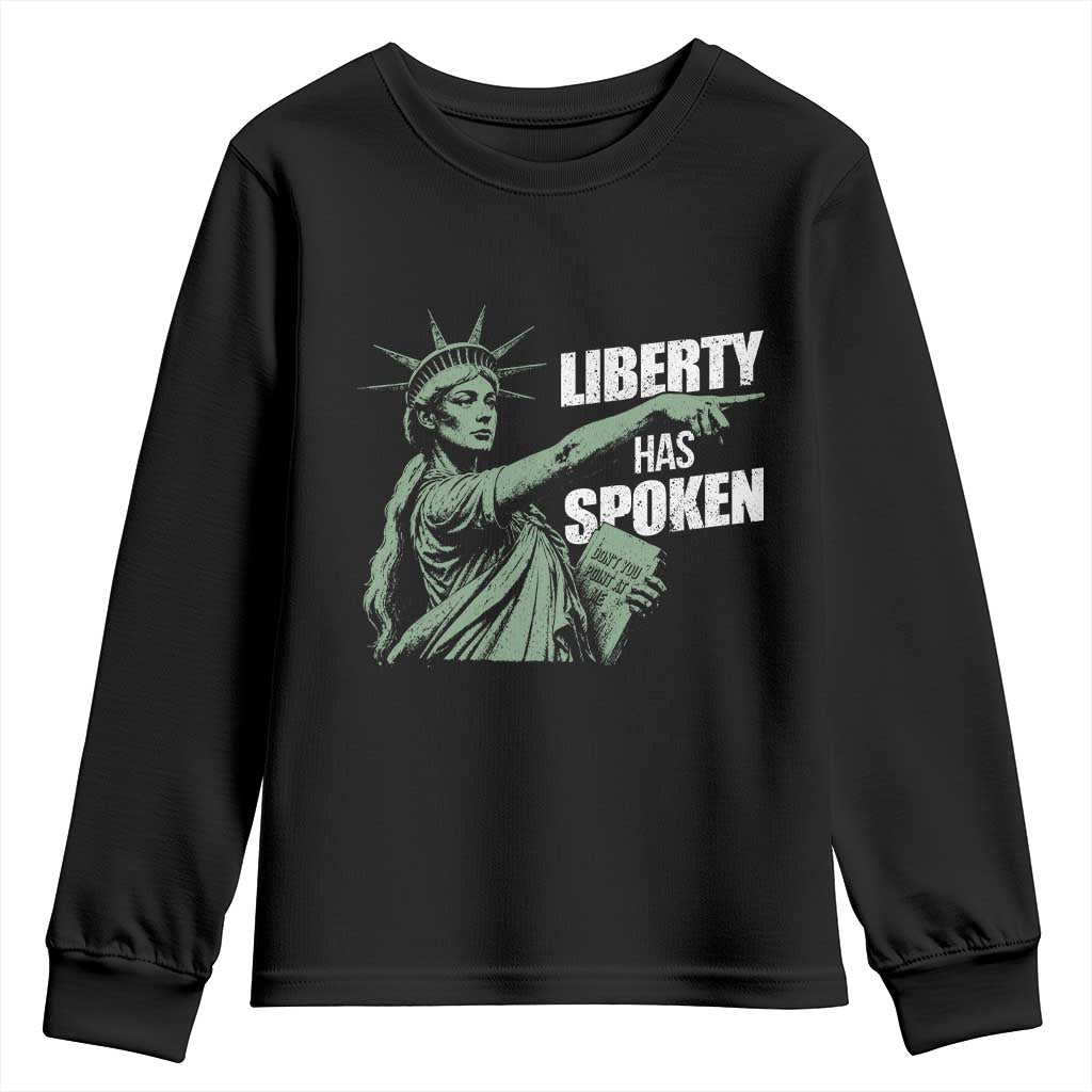 Funny Basketball Point God Liberty Meme Youth Sweatshirt Has Spoken Patriotic USA TS14 Black Print Your Wear