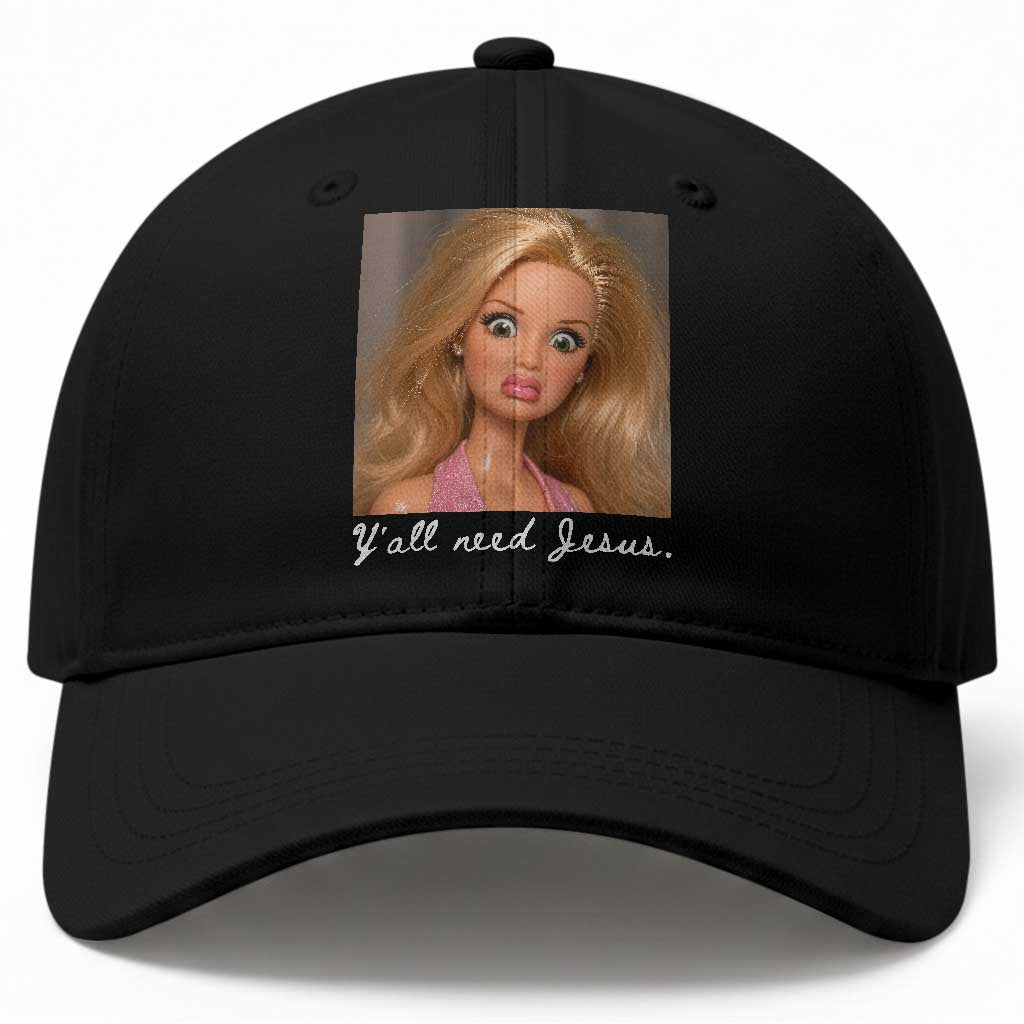 Y'all Need Jesus Baseball Cap Funny Girls Meme Saying Christian Humor TS14 Print Your Wear