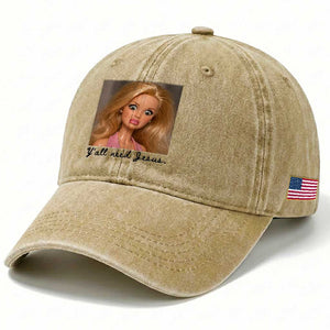 Ya'll Need Jesus Disgusted Face Christian Funny Washed Cotton Baseball Cap TS14 Print Your Wear