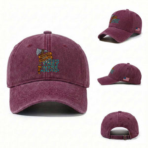 Indigenous People Washed Cotton Baseball Cap Native American Day Because They Were Here First TS14 Washed Cap Universal Fit Burgundy Print Your Wear