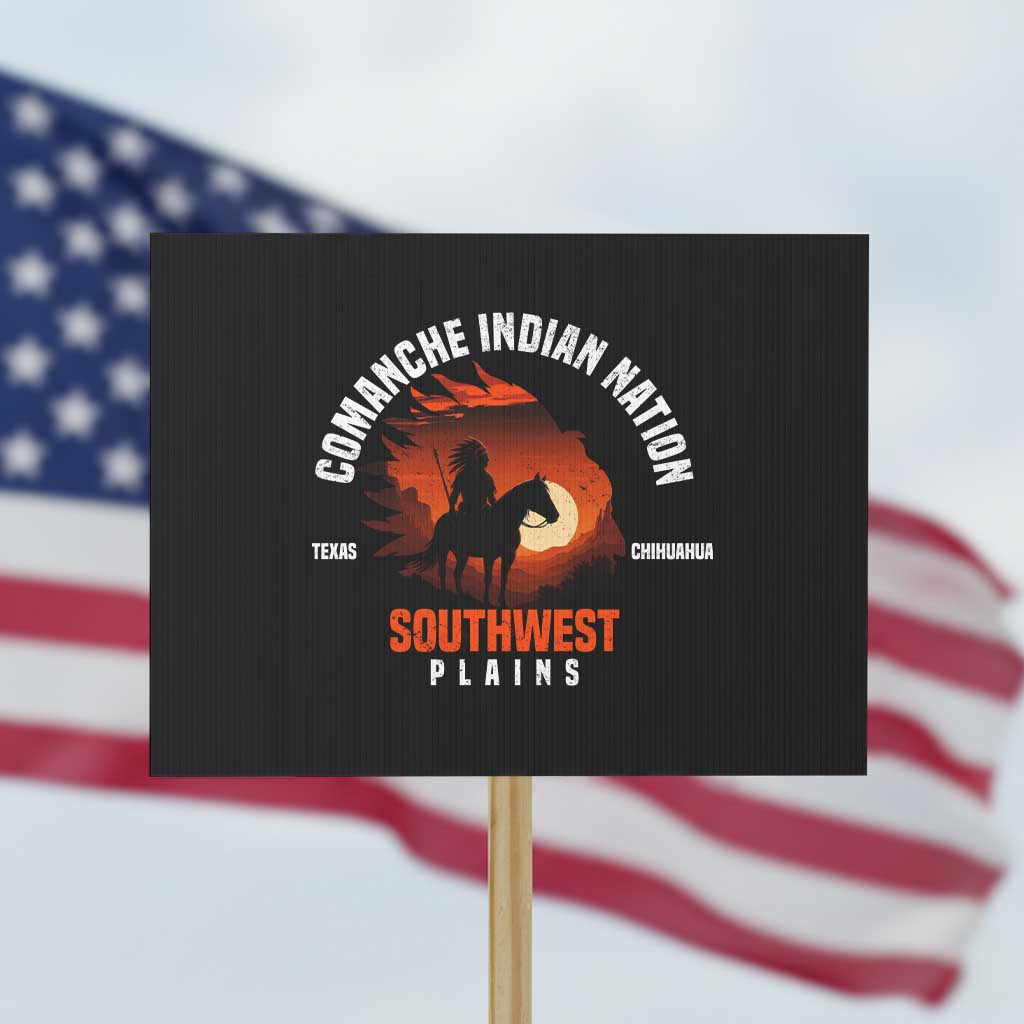 Comanche Native American Indian Chief Respect Protest Sign TS14 Horizontal 18