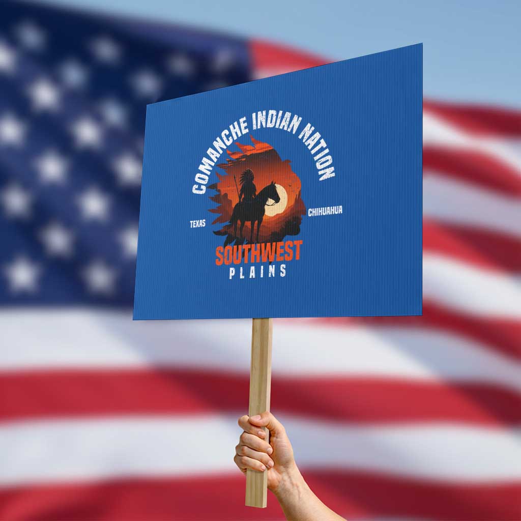 Comanche Native American Indian Chief Respect Protest Sign TS14 Horizontal 18