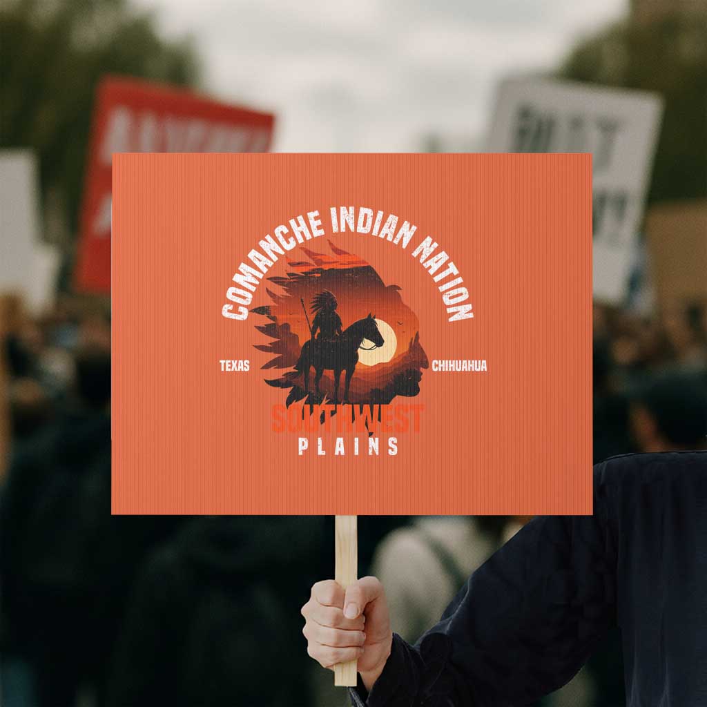 Comanche Native American Indian Chief Respect Protest Sign TS14 Horizontal 18