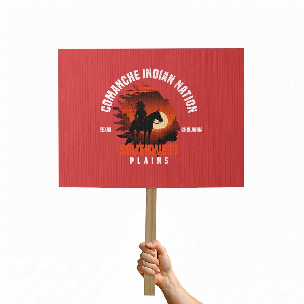 Comanche Native American Indian Chief Respect Protest Sign TS14 Horizontal 18