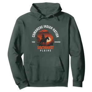 Comanche Native American Indian Chief Respect Hoodie TS14 Dark Forest Green Print Your Wear