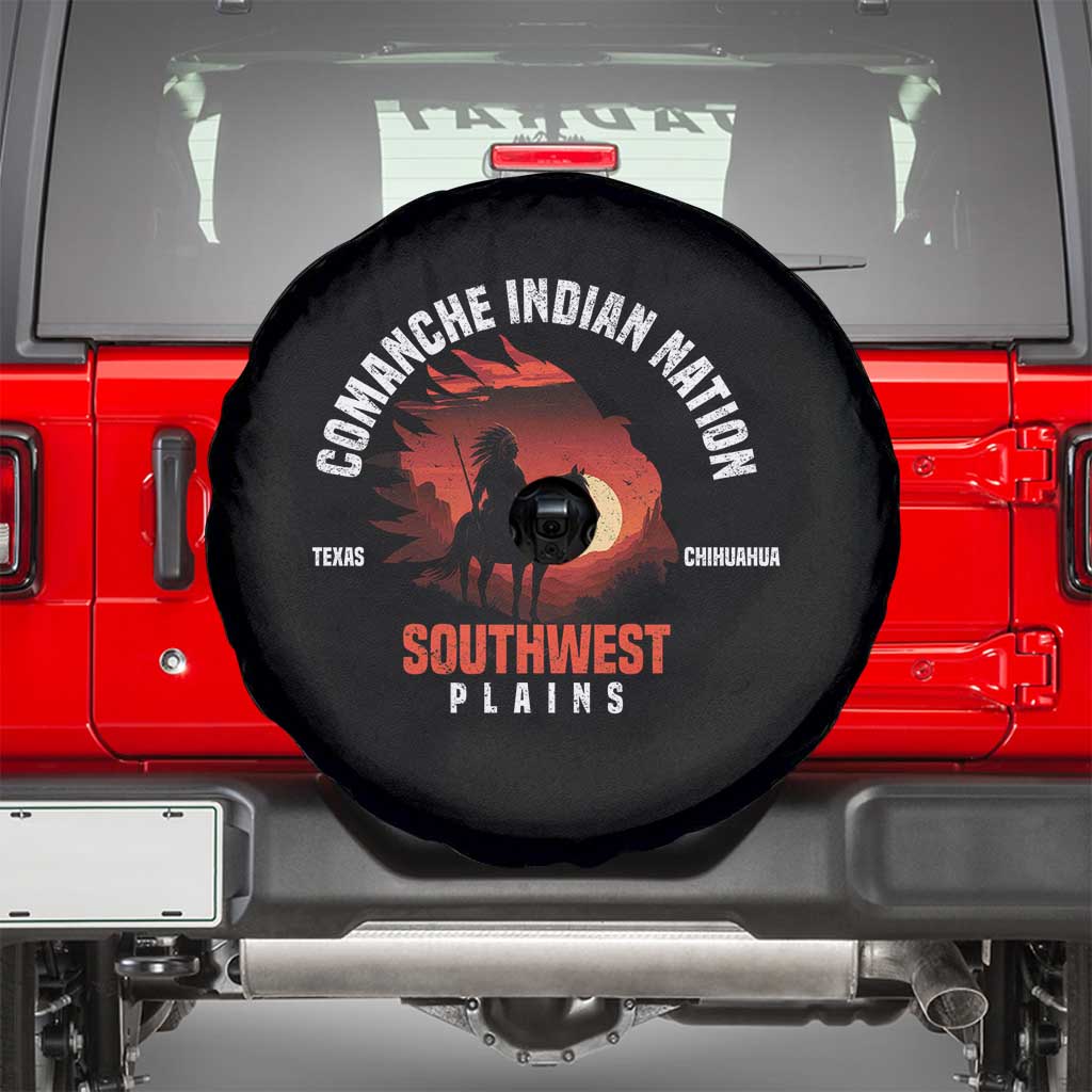 Comanche Native American Indian Chief Respect Spare Tire Cover TS14 Black Print Your Wear