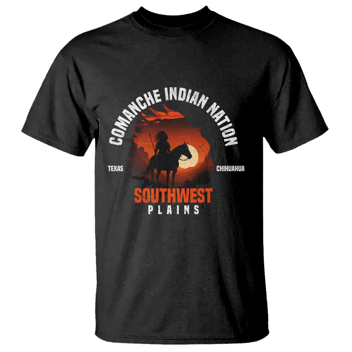 Comanche Native American Indian Chief Respect T Shirt TS14 Black Print Your Wear