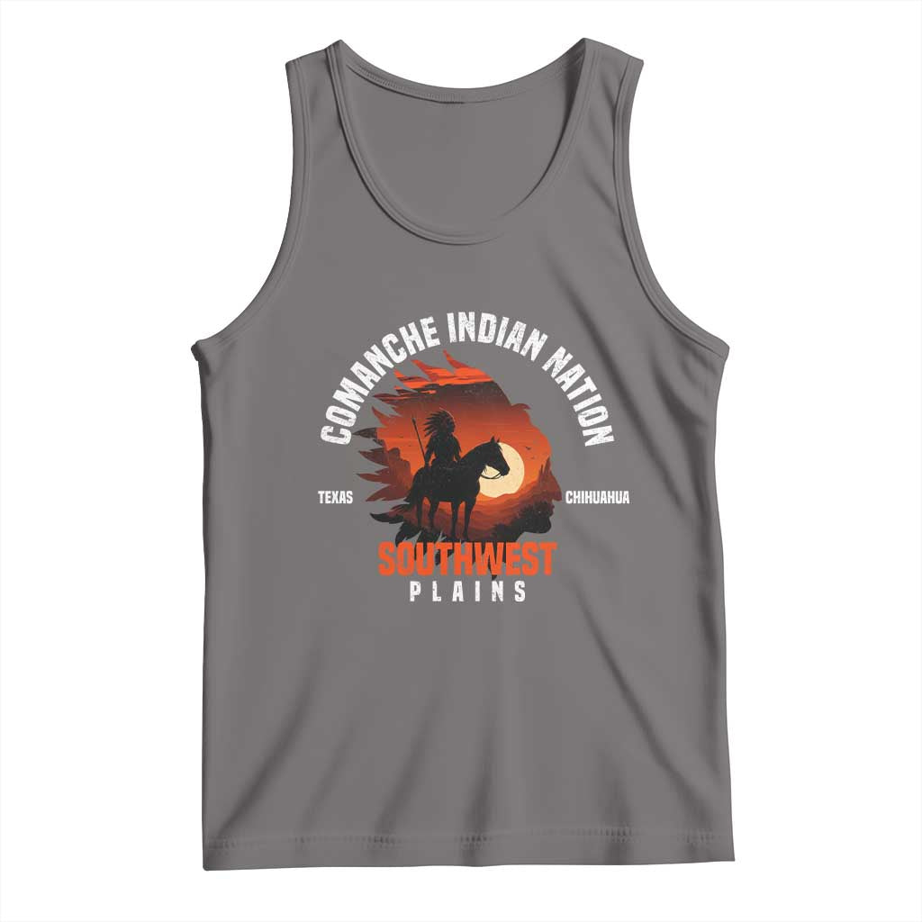 Comanche Native American Indian Chief Respect Tank Top TS14 Deep Heather Print Your Wear