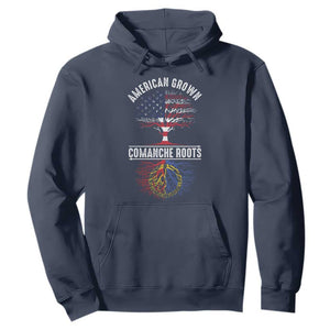 Distressed Tree Hoodie American Grown with Comanche Roots TS14 Navy Print Your Wear