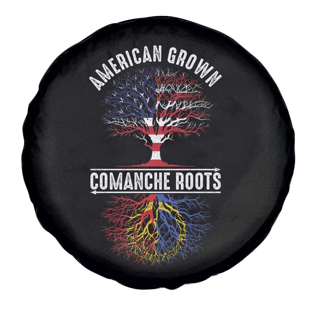 Distressed Tree Spare Tire Cover American Grown with Comanche Roots TS14 Print Your Wear