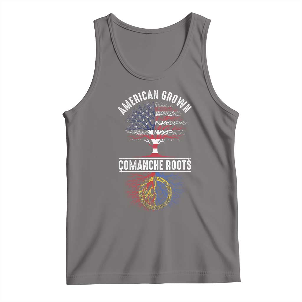 Distressed Tree Tank Top American Grown with Comanche Roots TS14 Deep Heather Print Your Wear