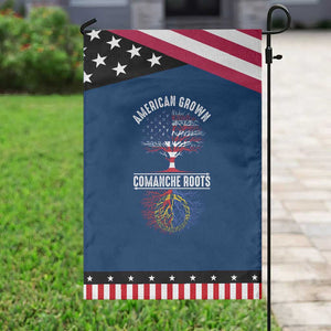 Distressed Tree Garden Flag American Grown with Comanche Roots TS14 Classic Blue Black Print Your Wear