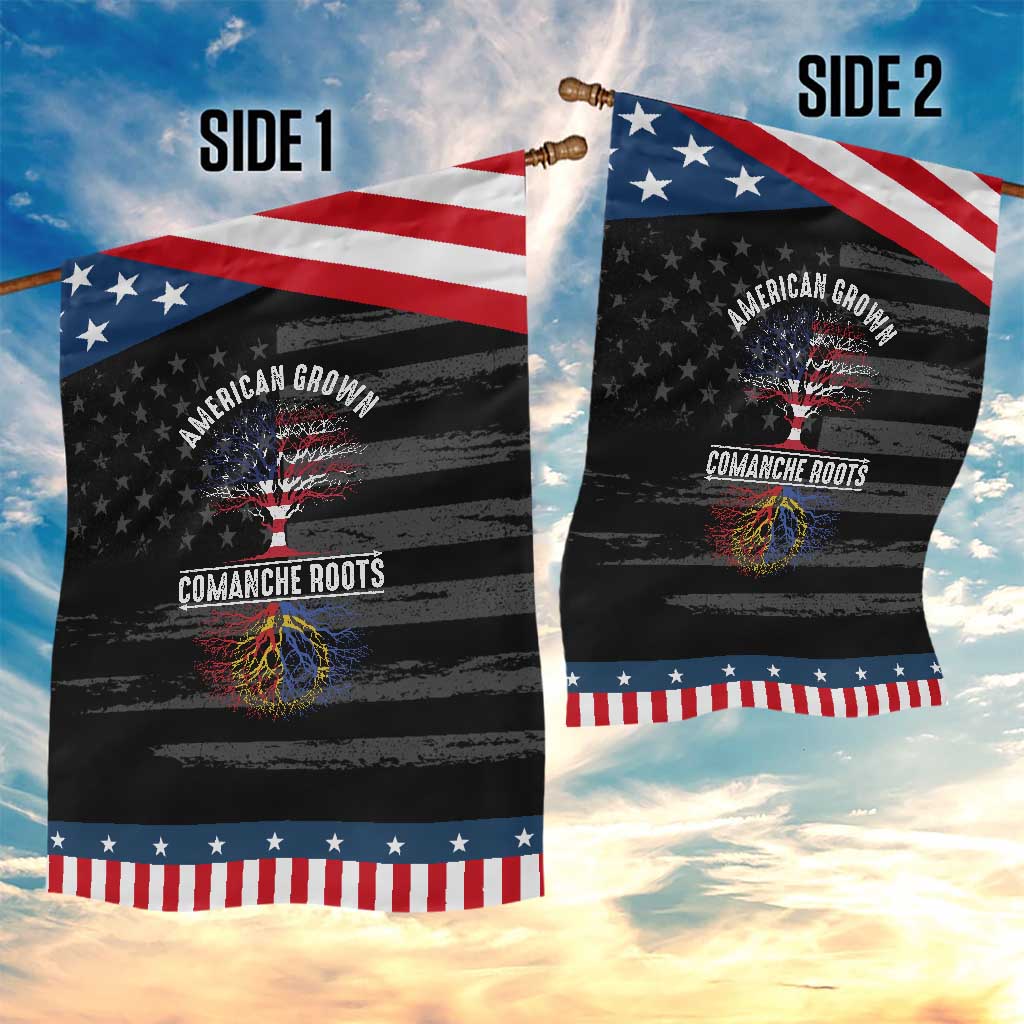 Distressed Tree Garden Flag American Grown with Comanche Roots TS14 Print Your Wear