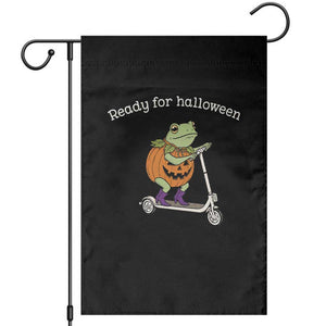 Ready For Halloween Frog Garden Flag Funny Frog Scooter Pumpkin Costume Gift TS14 Black Print Your Wear