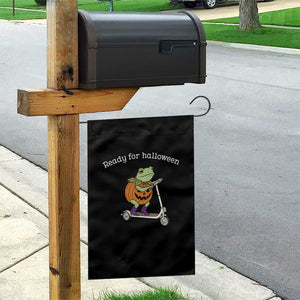 Ready For Halloween Frog Garden Flag Funny Frog Scooter Pumpkin Costume Gift TS14 Print Your Wear