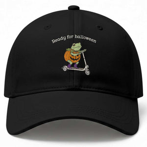 Ready For Halloween Frog Baseball Cap Funny Frog Scooter Pumpkin Costume Gift TS14 Print Your Wear
