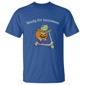 Ready For Halloween Frog T Shirt Funny Frog Scooter Pumpkin Costume Gift TS14 Royal Blue Print Your Wear