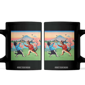 Funny Kendo Cat Coffee Mug Samurai Martial Arts TS14 Black Print Your Wear