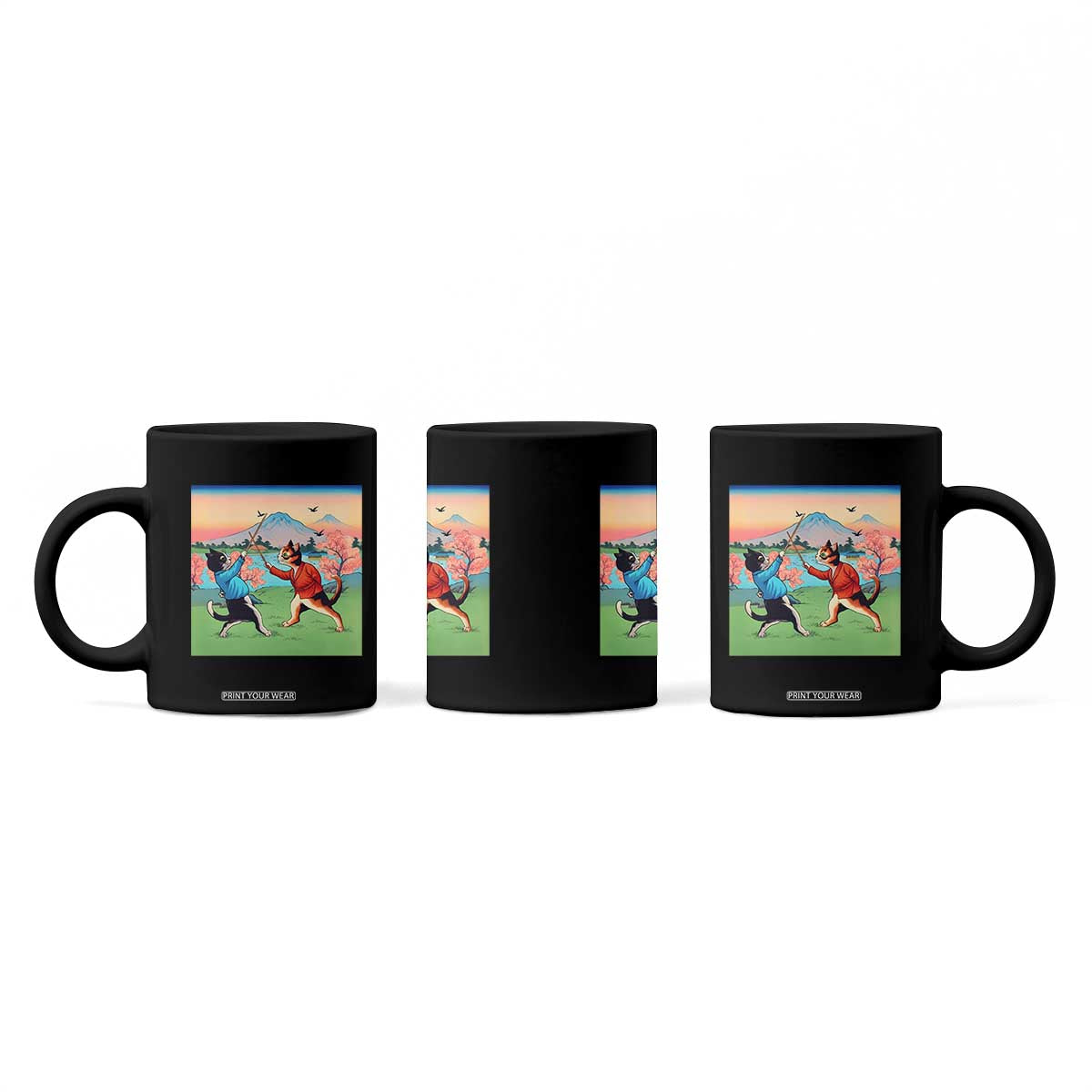 Funny Kendo Cat Coffee Mug Samurai Martial Arts TS14 Print Your Wear