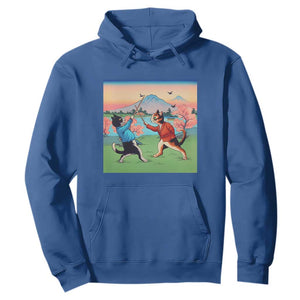 Funny Kendo Cat Hoodie Samurai Martial Arts TS14 Royal Blue Print Your Wear
