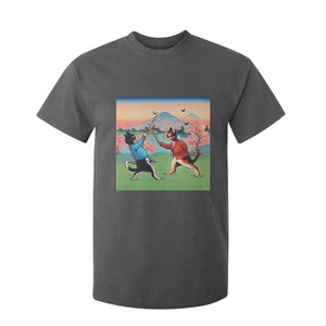Funny Kendo Cat T Shirt For Kid Samurai Martial Arts TS14 Dark Heather Print Your Wear
