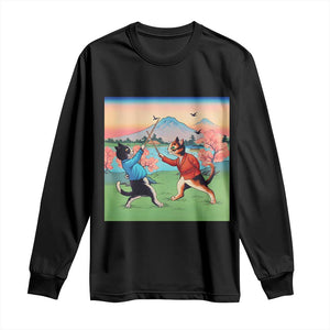 Funny Kendo Cat Long Sleeve Shirt Samurai Martial Arts TS14 Black Print Your Wear