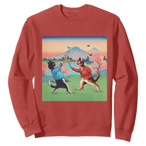 Funny Kendo Cat Sweatshirt Samurai Martial Arts TS14 Red Print Your Wear
